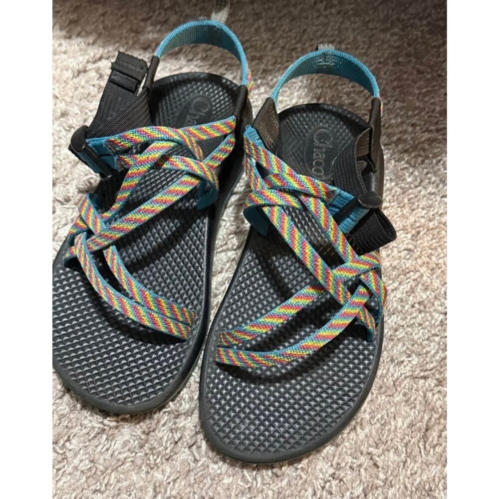 Chaco Z Strap Sandals Rainbow Strappy Outdoor Hiking Comfort Women’s Size 8